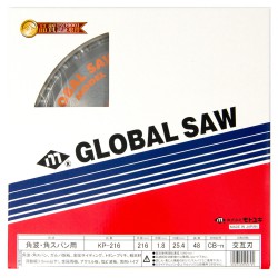 Piła tarczowa do cięcia cienkiej stali GLOBAL SAW 216 x 1.4/1.2 x 25.4mm / 48z CERMET