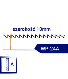 Nóż taśmowy jednostronnie ząbkowany WP24A/R szerokość 10mm