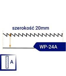 Nóż taśmowy jednostronnie ząbkowany WP24A/R szerokość 20mm