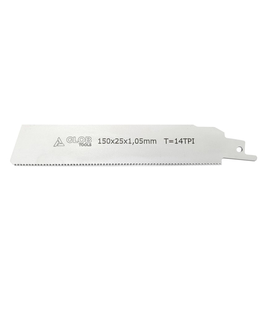 Brzeszczot bi-metal do pił szablastych GLOB TOOLS 150x25x1,05mm 14TPI