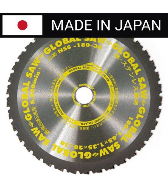 Piła tarczowa do cięcia stali GLOBAL SAW 180 x 1.65/1.35 x 20mm / 38z CERMET JAPAN