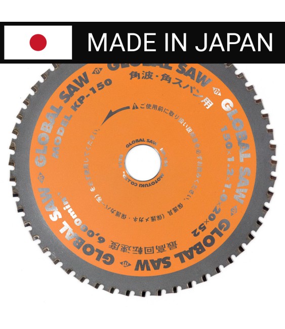 Piła tarczowa do cięcia blachy trapezowej GLOBAL SAW 150 x 1.2/1.0 x 20mm / 52z CERMET JAPAN