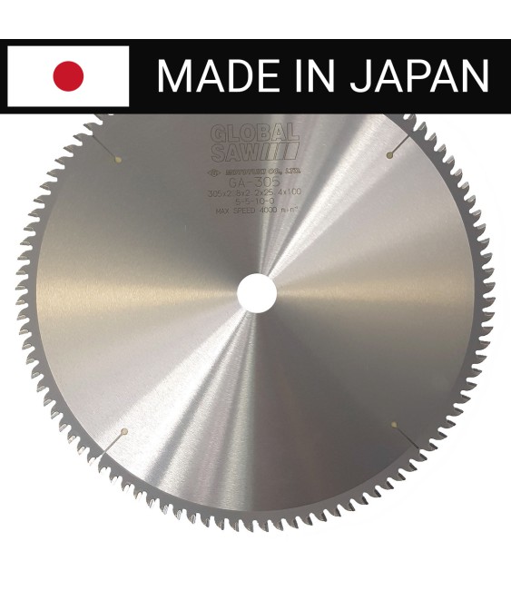 Piła tarczowa do cięcia aluminium GLOBAL SAW 305 x 2,8/2,2 x 25,4mm / 100z CERMET JAPAN