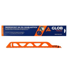 Brzeszczot szablasty TCT GLOB TOOLS do cięcia betonu komórkowego 455x50x1,5mm 32z