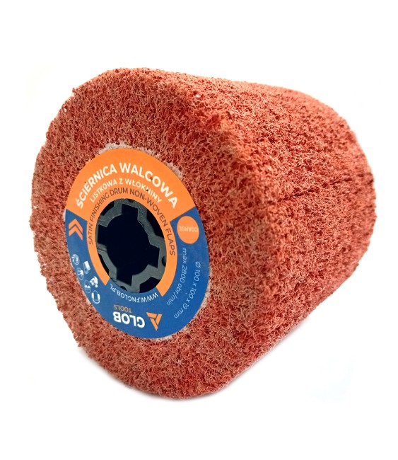 Ściernica listkowa walcowa Glob Tools 100x100x19mm z włókniny Satyniarka