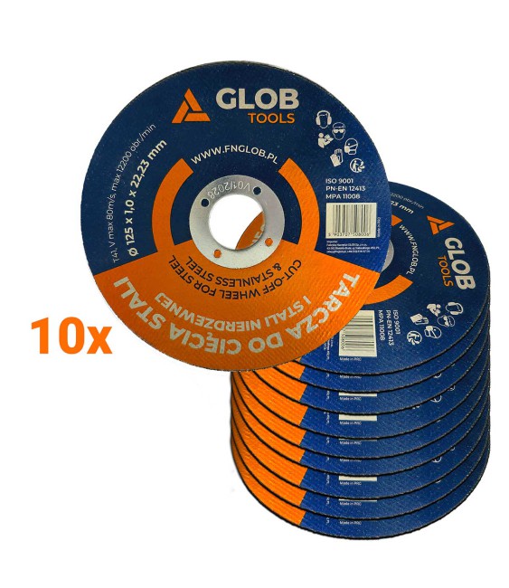 Tarcza tnąca do stali GLOB TOOLS 125x1,0x22,23mm