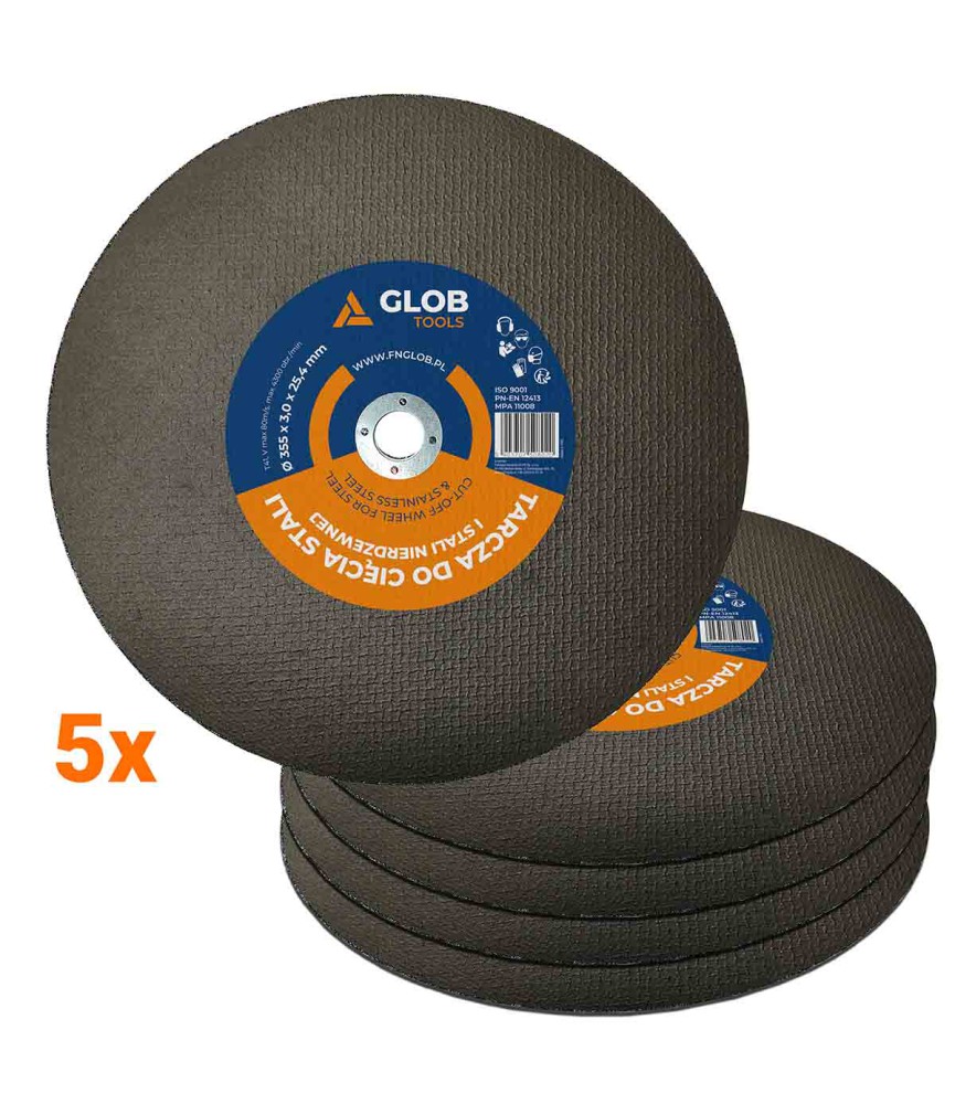 Tarcza tnąca do stali GLOB TOOLS 355x3,0x25,4mm