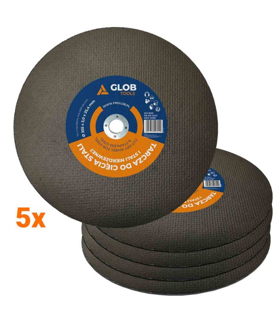 Tarcza tnąca do stali GLOB TOOLS 355x3,0x25,4mm
