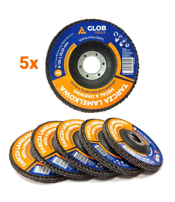 Tarcza listkowa lamelkowa GLOB TOOLS T29 ∅ 125mm / 72 listki standard