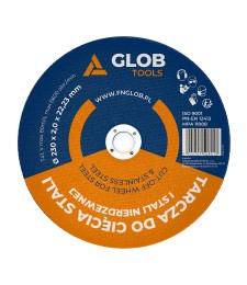 Tarcza tnąca do stali GLOB TOOLS 230x2,0x22,23mm
