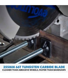 Ukośnica do stali Evolution S355MCS z tarczą 355mm/66z + dodatkowa tarcza do stali Japońska Global Saw