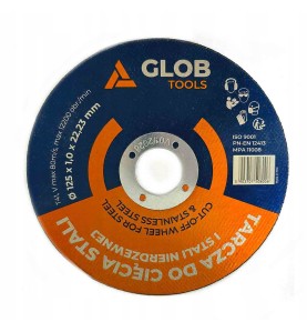 Tarcza tnąca do stali GLOB TOOLS 125x1,0x22,23mm 100 sztuk