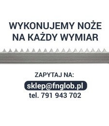 Nóż taśmowy CNC ząbkowany kształt V