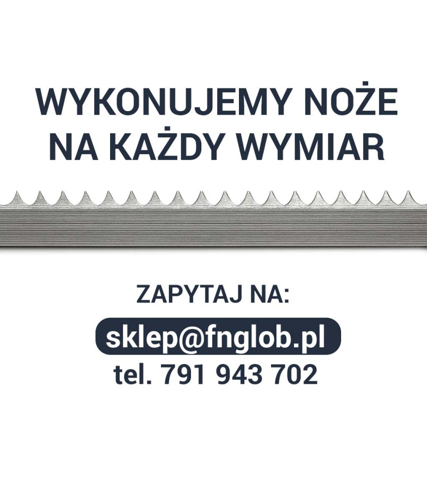 Nóż taśmowy CNC ząbkowany kształt V