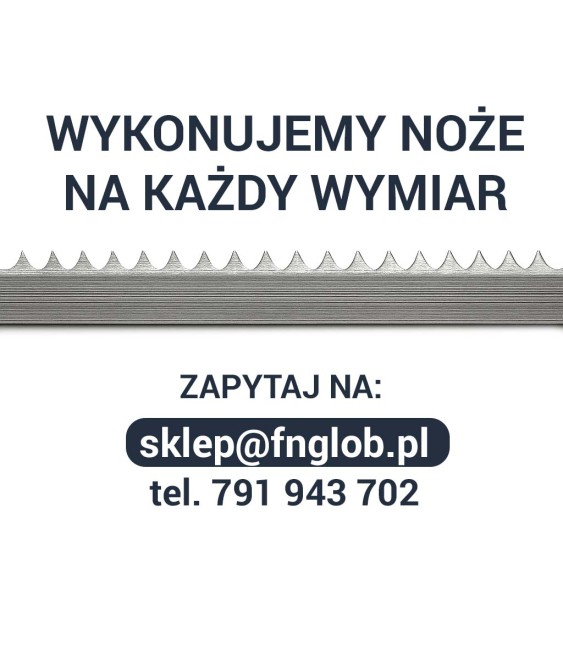 Nóż taśmowy CNC ząbkowany kształt V