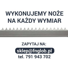 Nóż taśmowy CNC ząbkowany kształt V
