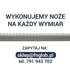 Nóż taśmowy CNC ząbkowany trapezowy