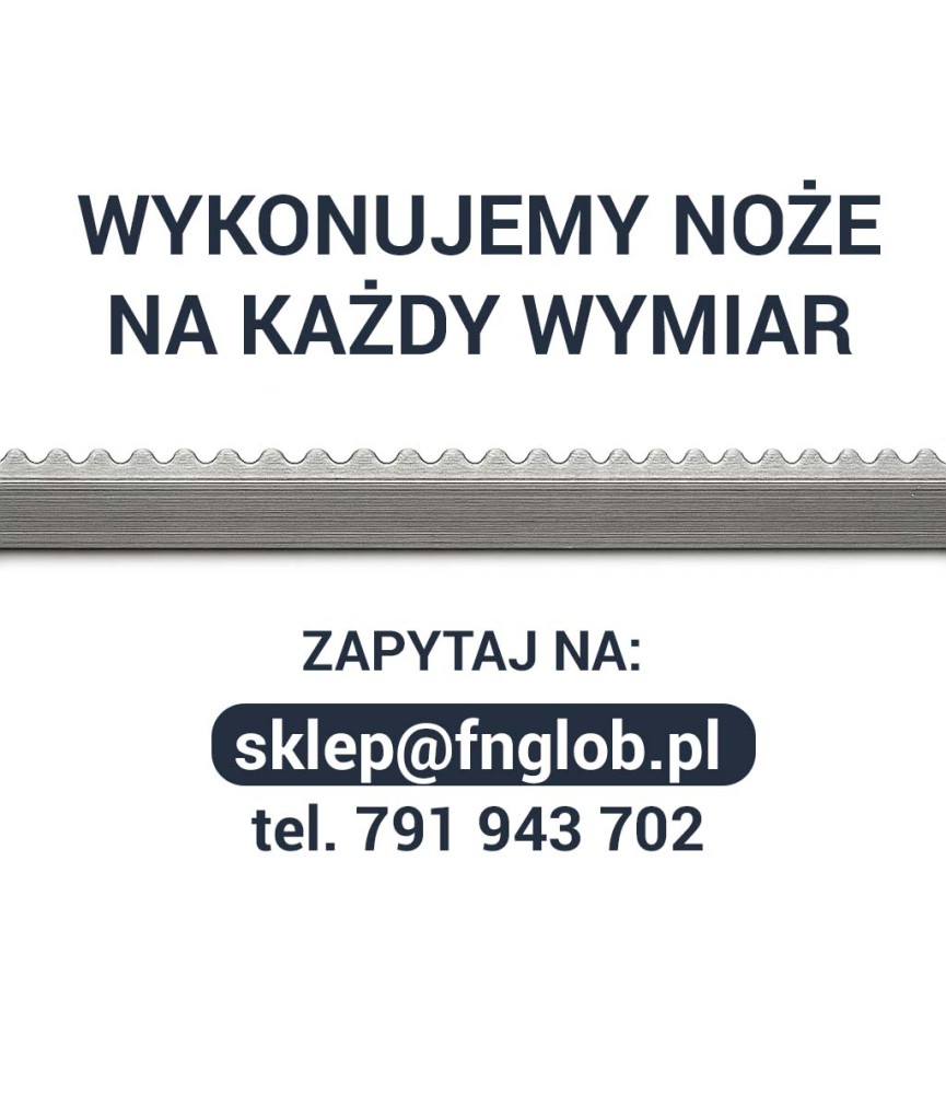 Nóż taśmowy CNC ząbkowany trapezowy