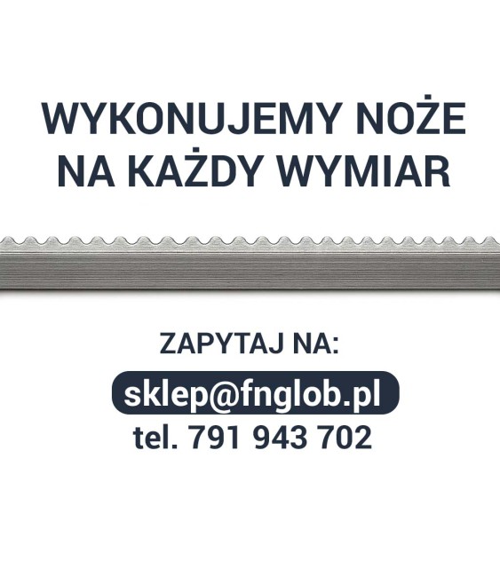 Nóż taśmowy CNC ząbkowany trapezowy