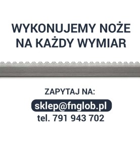 Nóż taśmowy CNC ząbkowany trapezowy