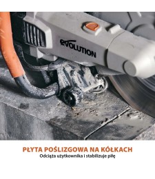 Elektryczna piła do betonu Evolution R350DCT 350 mm z tarczą diamentową PREMIUM