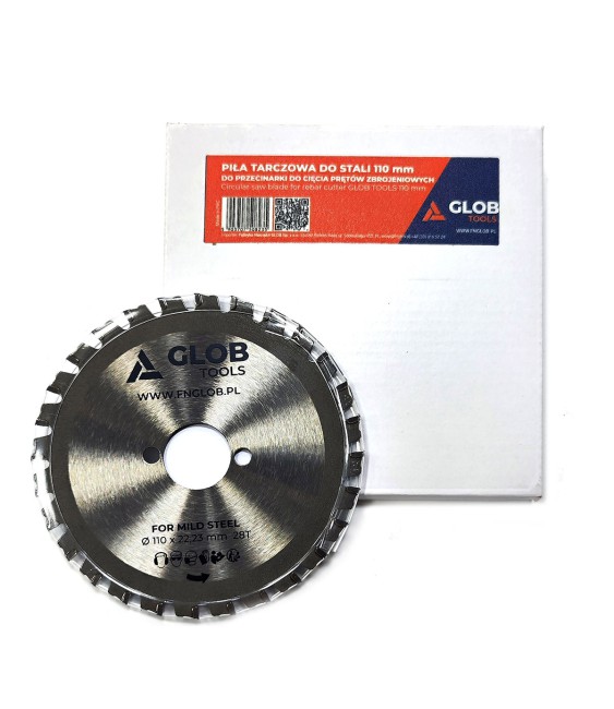 Piła tarczowa GLOB TOOLS TCT 110x22,23mm 28z do prętów zbrojeniowych