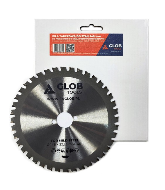 Piła tarczowa GLOB TOOLS TCT 148x22,23mm 40z do prętów zbrojeniowych