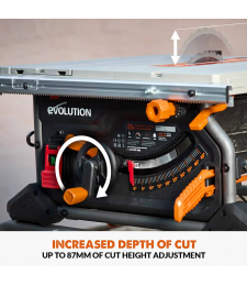 Wielozadaniowa piła stołowa Evolution R255TBL+ z tarczą 255mm/ + STÓŁ na kołach28z