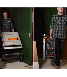 Wielozadaniowa piła stołowa Evolution R255TBL+ z tarczą 255mm/ + STÓŁ na kołach28z