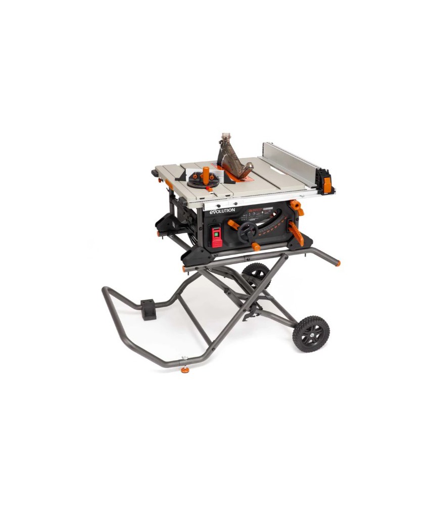 Wielozadaniowa piła stołowa Evolution R255TBL+ z tarczą 255mm/ + STÓŁ na kołach28z