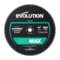 Piła tarczowa do cięcia aluminium Evolution EVOMAX 355 mm Ø355 x 25,4 mm, 100 zębów TCT