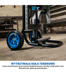 Stojak na kółkach Evolution z systemem Powerlift Assist do przecinarek tarczowych (S355MCS, S355CPS, R355CPS)
