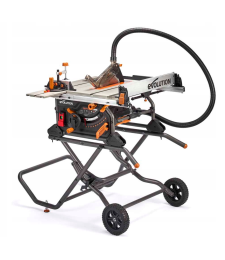Wielozadaniowa piła stołowa Evolution R255TBLX+ ze stojakiem i tarczą 255mm/28z