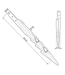 Kotwa metalowa do słupków belek drewnianych GLOB-TOOLS GT-U-45
