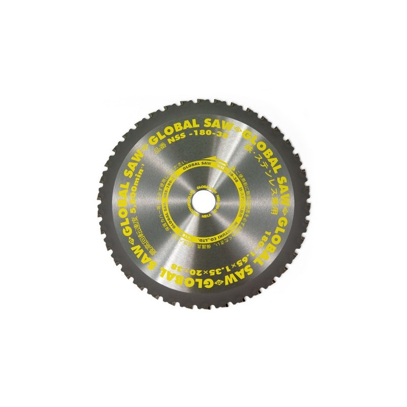 Piła tarczowa do cięcia stali GLOBAL SAW 180 x 1.65/1.35 x 20mm / 38z CERMET JAPAN Piła tarczowa do cięcia stali GLOBAL SAW 180 x 1.65/1.35 x 20mm / 38z CERMET JAPAN