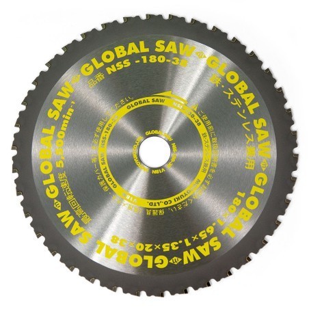 Piła tarczowa do cięcia stali GLOBAL SAW 180 x 1.65/1.35 x 20mm / 38z CERMET JAPAN