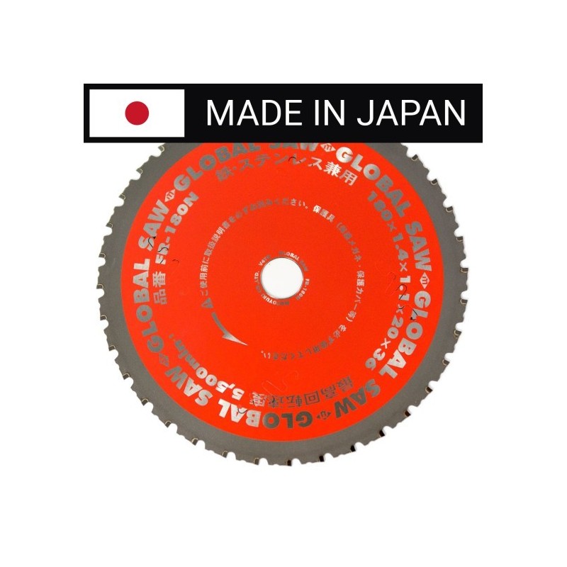 Piła tarczowa do cięcia stali GLOBAL SAW 180 x 1.4/1.1 x 20mm / 36z CERMET JAPAN