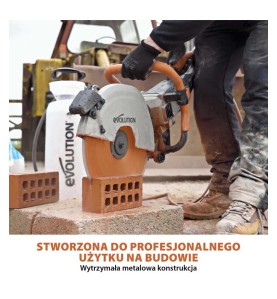 Elektryczna piła do betonu Evolution R350DCT 350 mm z tarczą diamentową PREMIUM