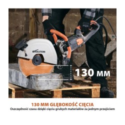 Elektryczna piła do betonu Evolution R350DCT 350 mm z tarczą diamentową PREMIUM