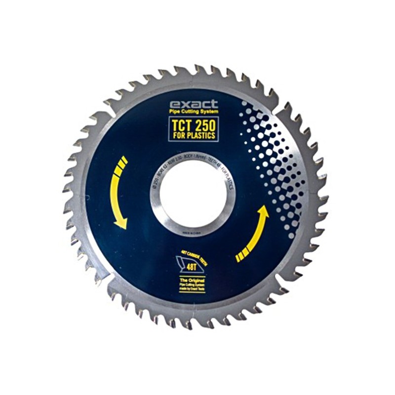 Piła widiowa TCT 250x62x2.5x1.8mm / 48z do cięcia tworzyw sztucznych do przecinarki Exact P1000 Piła widiowa TCT 250x62x2.5x1.8mm / 48z do cięcia tworzyw sztucznych do przecinarki Exact P1000