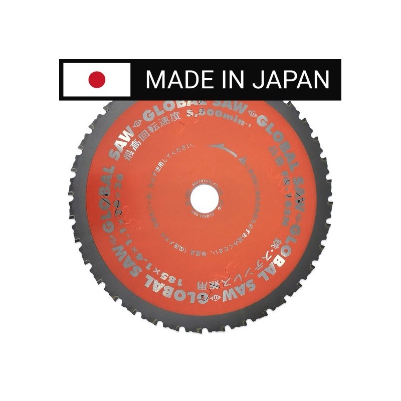 Piła tarczowa do cięcia stali GLOBAL SAW 185 x 1.4/1.1 x 20mm / 36z CERMET JAPAN