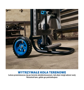 Stojak na kółkach Evolution z systemem Powerlift Assist do przecinarek tarczowych (S355MCS, S355CPS, R355CPS)