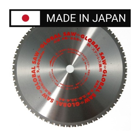 Piła tarczowa do cięcia stali GLOBAL SAW 355 x 2.4/2.0 x 25.4mm / 64z CERMET JAPAN
