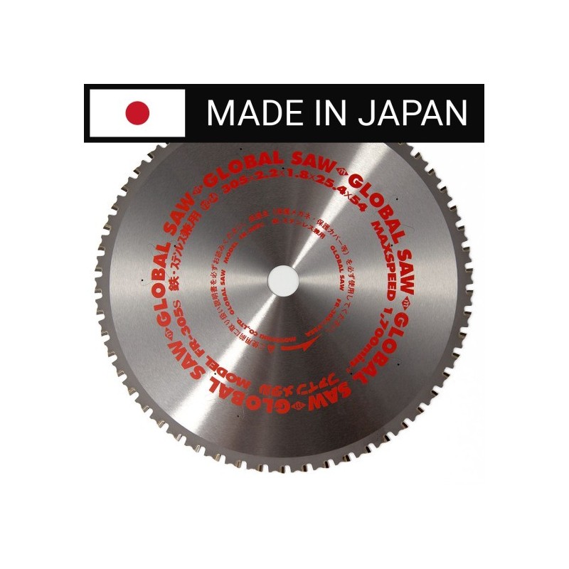 Piła tarczowa do cięcia stali GLOBAL SAW 305 x 2.2/1.8 x 25.4mm / 54z CERMET JAPAN