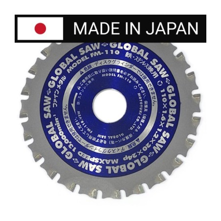Piła tarczowa do cięcia stali GLOBAL SAW 110 x 1.6/1.2 x 20mm / 24z CERMET JAPAN