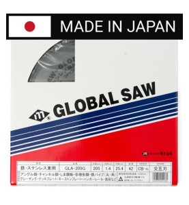 Piła tarczowa do cięcia stali GLOBAL SAW 205 x 1.4/1.1 x 25.4mm / 42z CERMET JAPAN