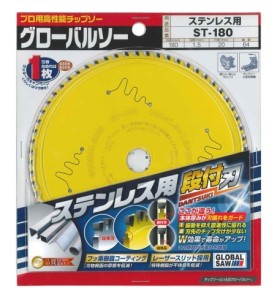 Piła tarczowa do cięcia stali nierdzewnej GLOBAL SAW 180 x 1.5/1.1-1.3 x 20mm / 64z CERMET JAPAN