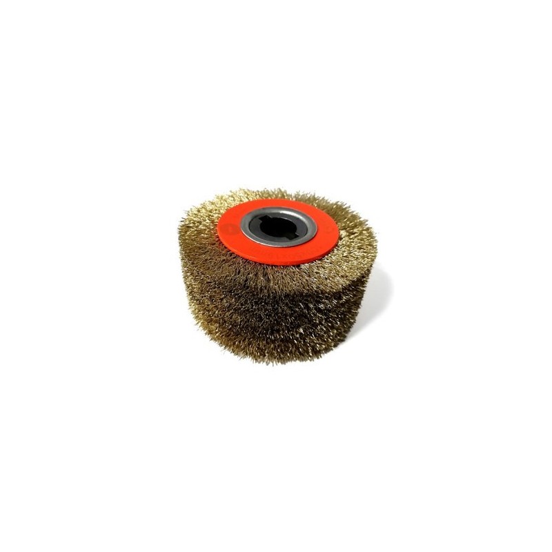 Szczotka druciana do postarzania drewna 100x48x19mm z drutu mosiądzowanego falowanego Szczotka druciana do postarzania drewna 100x48x19mm z drutu mosiądzowanego falowanego