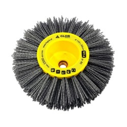 Szczotka do postarzania drewna Nylon z włókna ściernego fi 155mm z gwintem M14 granulacja 80