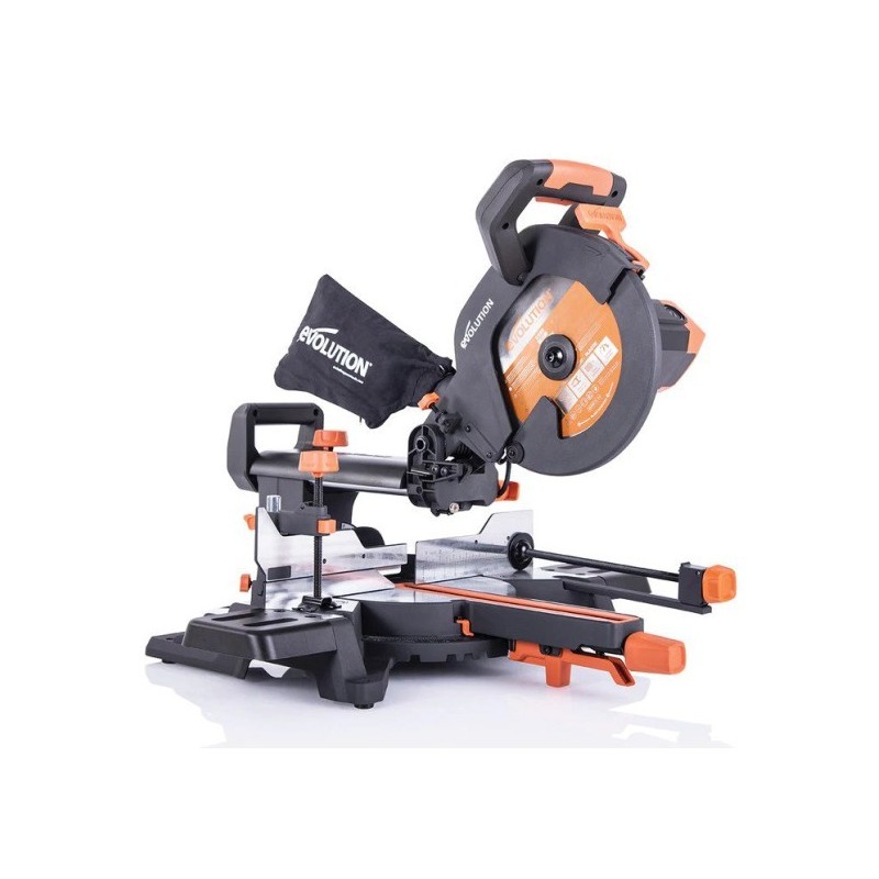 Wielozadaniowa piła ukośna z prowadnicami EVOLUTION R255SMS PLUS z tarczą 255mm Wielozadaniowa piła ukośna z prowadnicami EVOLUTION R255SMS PLUS z tarczą 255mm
